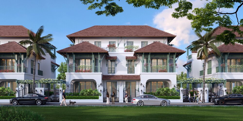 biệt thự song lập làng nhiệt đới sun tropical village